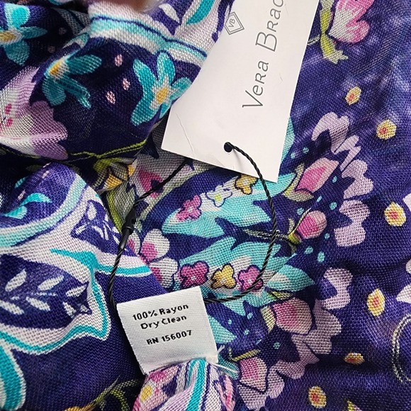 Vera Bradley Purple Floral Paisley Infinity Scarf Brand New With Tags - Picture 6 of 7